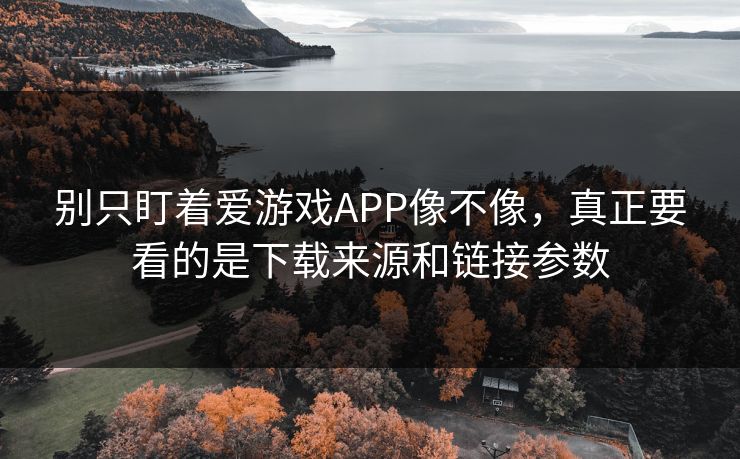 别只盯着爱游戏APP像不像,真正要看的是下载来源和链接参数 别只盯着爱游戏APP像不像,真正要看的是下载来源和链接参数